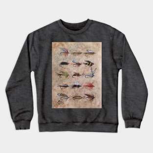 Trout flies collection Crewneck Sweatshirt